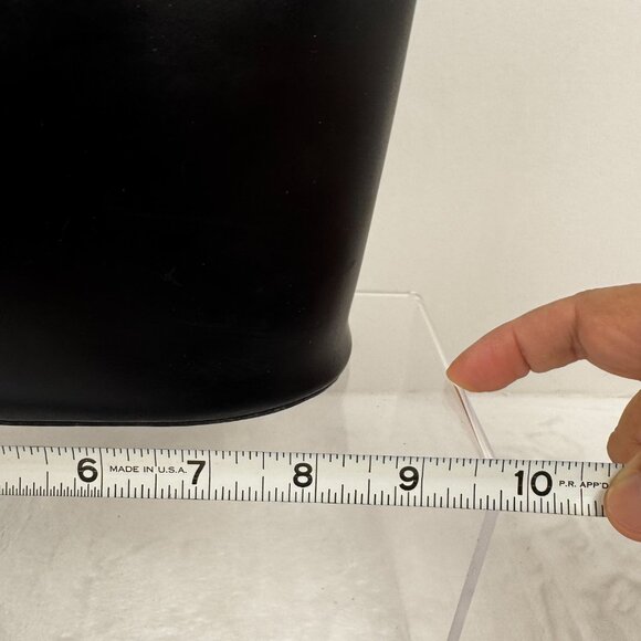 Lovie Paris Black Leather Small Shoulder Bag Purse Zip Closure Y2K Vintage Made - Picture 5 of 16